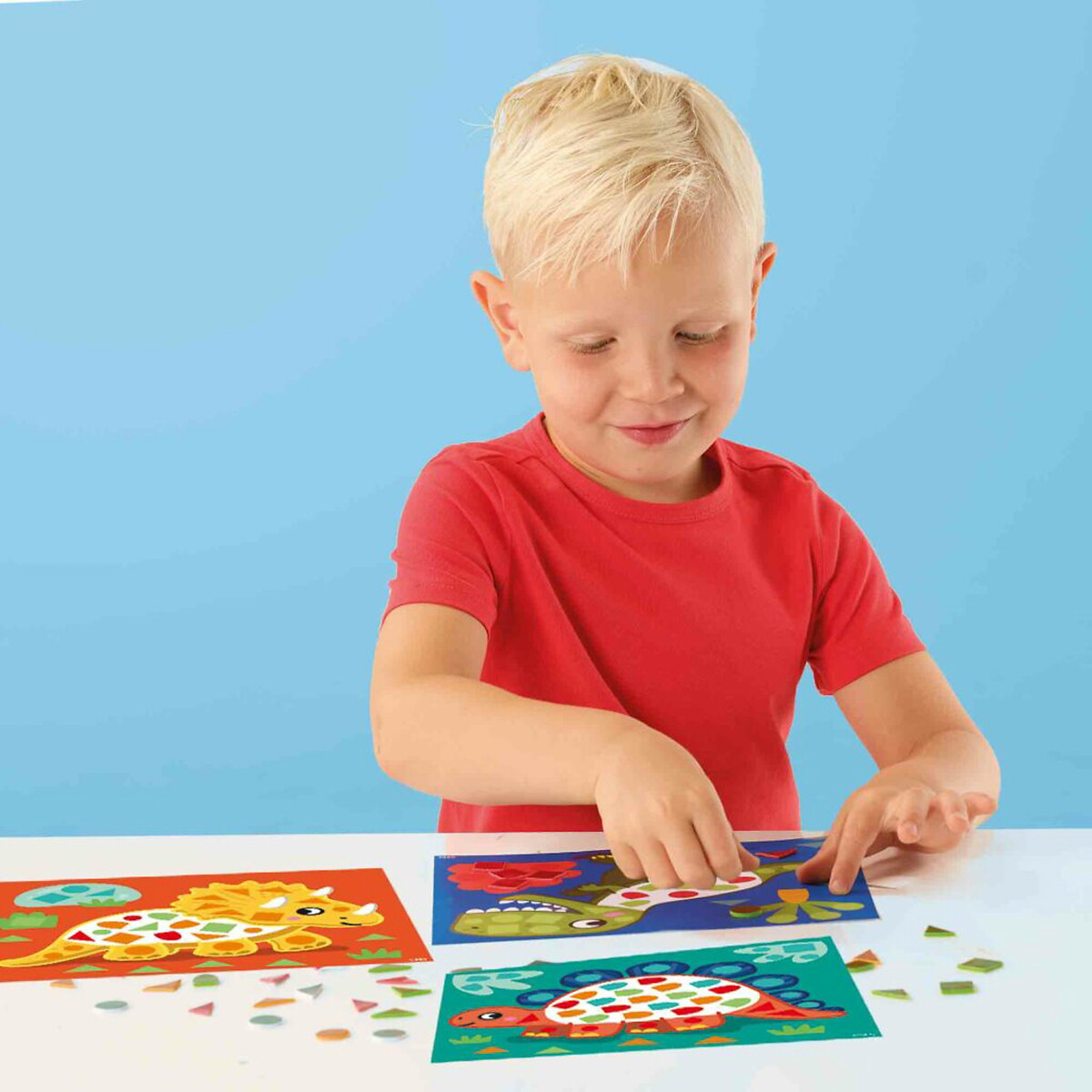 Brinquedo "Eu aprendo a fazer Dinossauros - Mosaicos autocolantes", SES multicolor, SES