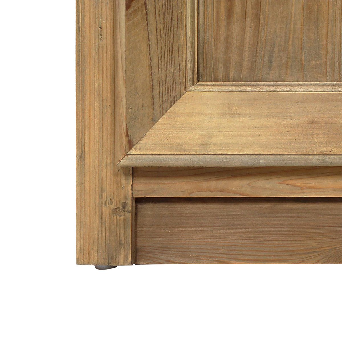 Meuble bas de cuisine en bois recyclé et pierre bleue CHAMPÊTRE bois clair, MADE IN MEUBLES