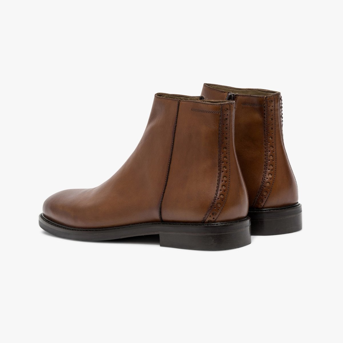 Boots en cuir MONTAGUE cognac, BOCAGE