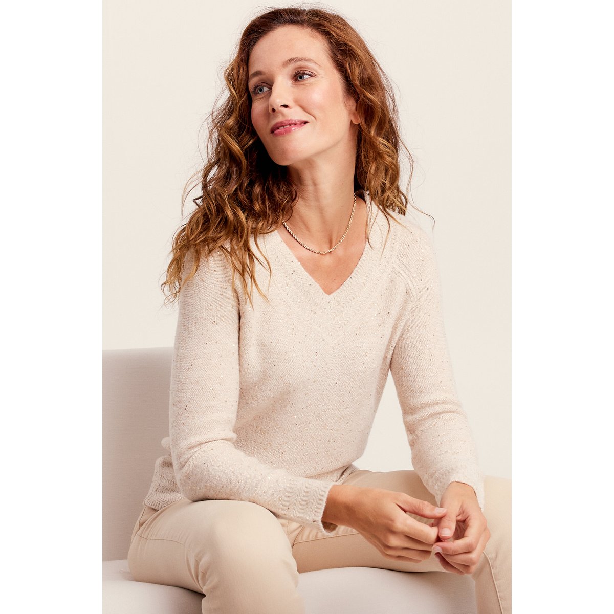 Pull manches longues couleur or, BREAL