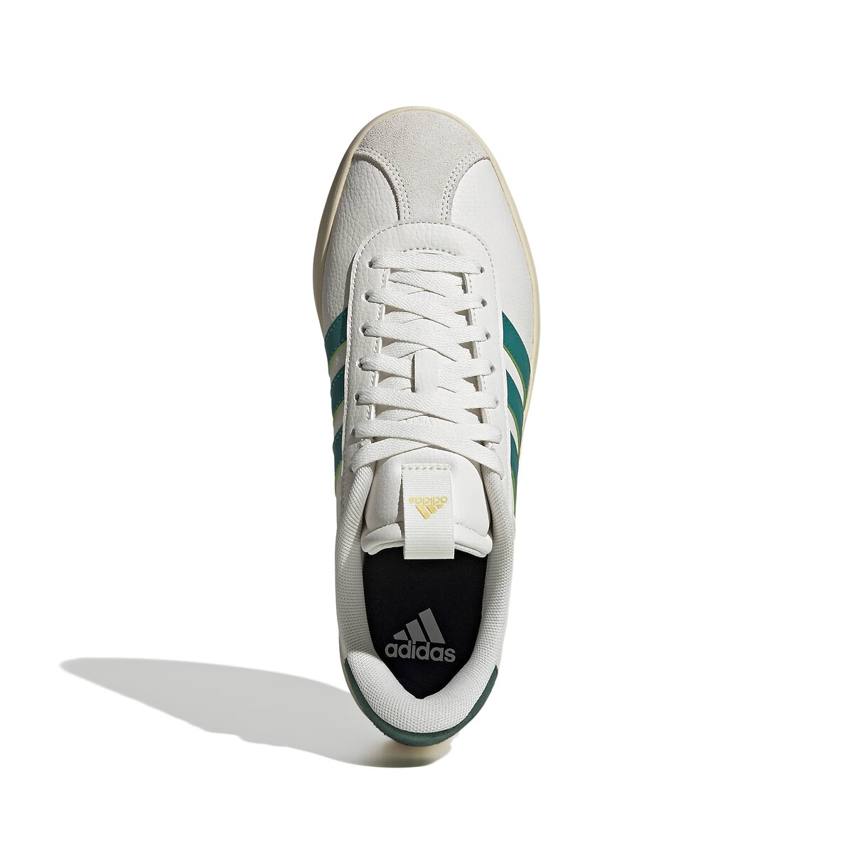 Baskets en cuir VL COURT 3.0 ecru/vert, ADIDAS SPORTSWEAR