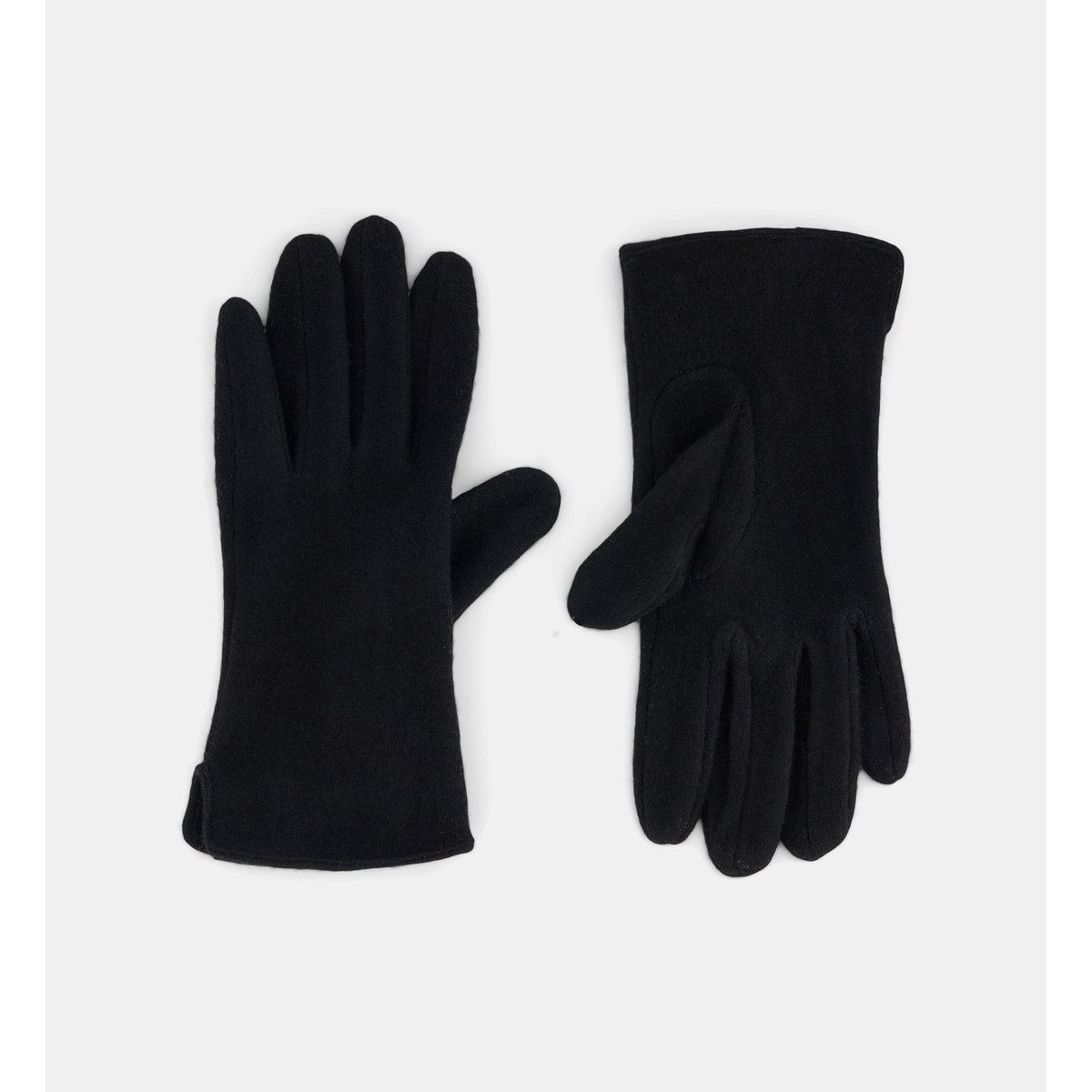 Gants carla en laine mélangée noir, GALERIES LAFAYETTE