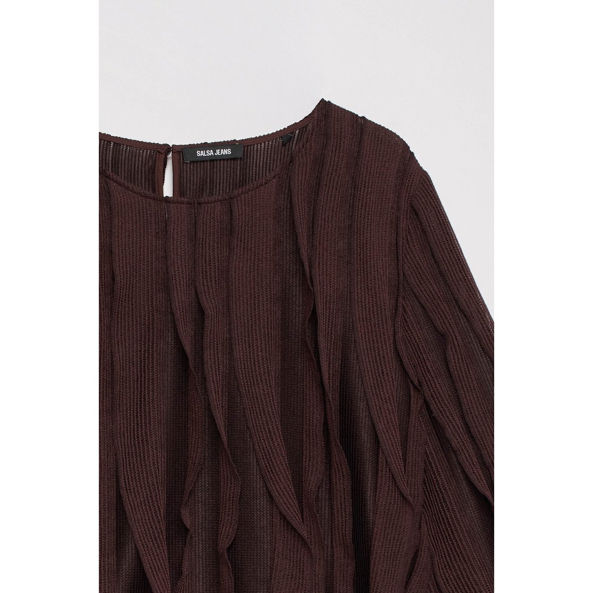 BLOUSE À VOLANTS marron, SALSA JEANS