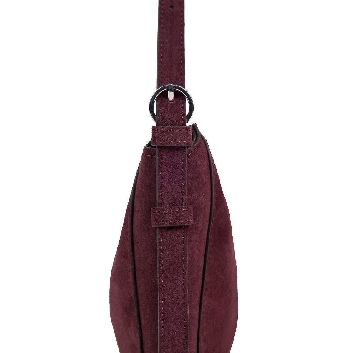Umhängetasche MINI RODEO aus Veloursleder aubergine, NAT & NIN