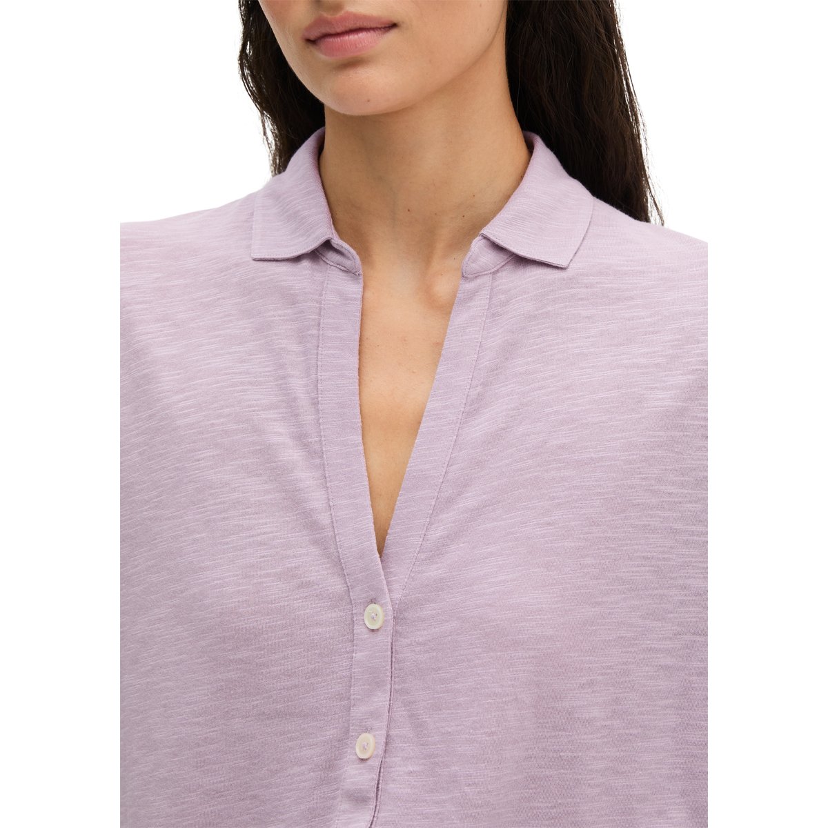 Blouse en jersey regular avec LENZING™ ECOVERO™ lilas, MARC O'POLO