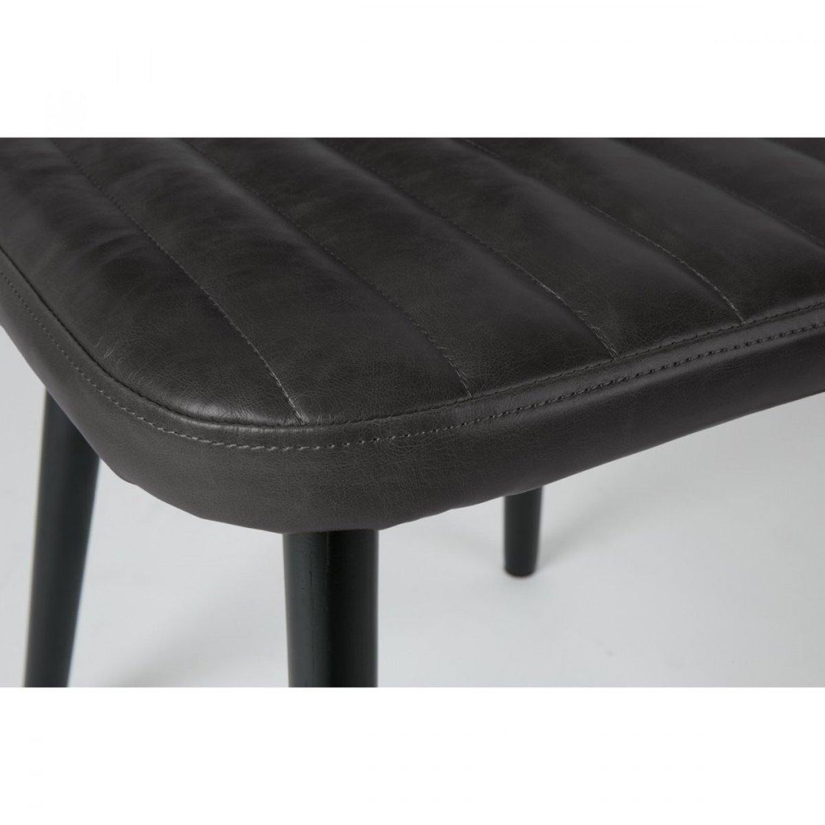 Chaise rétro capitonnée- JAKE WORN noir, DRAWER