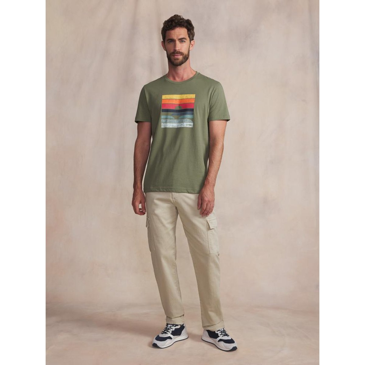 T-shirt manches courtes KERANTEE kaki, TBS