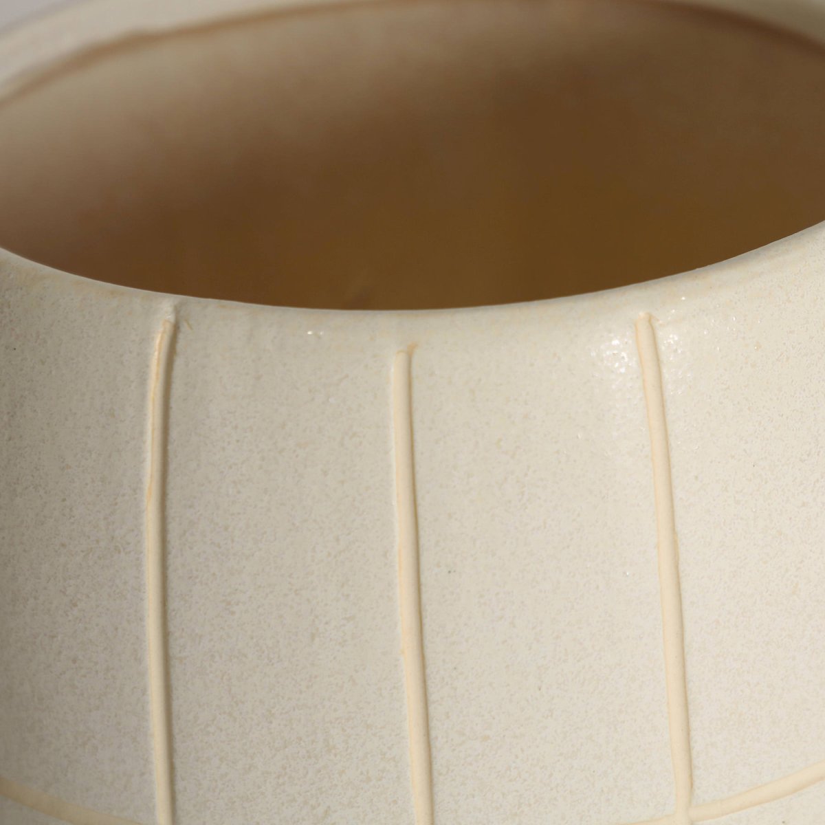 Cache-pot en céramique collection S.CHEWY beige mat, RECOLLECTION