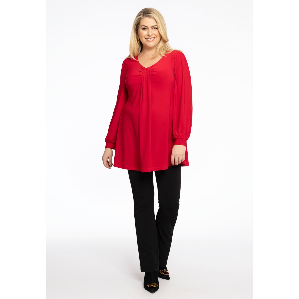 Tunique avec manches longues rouge, YOEK