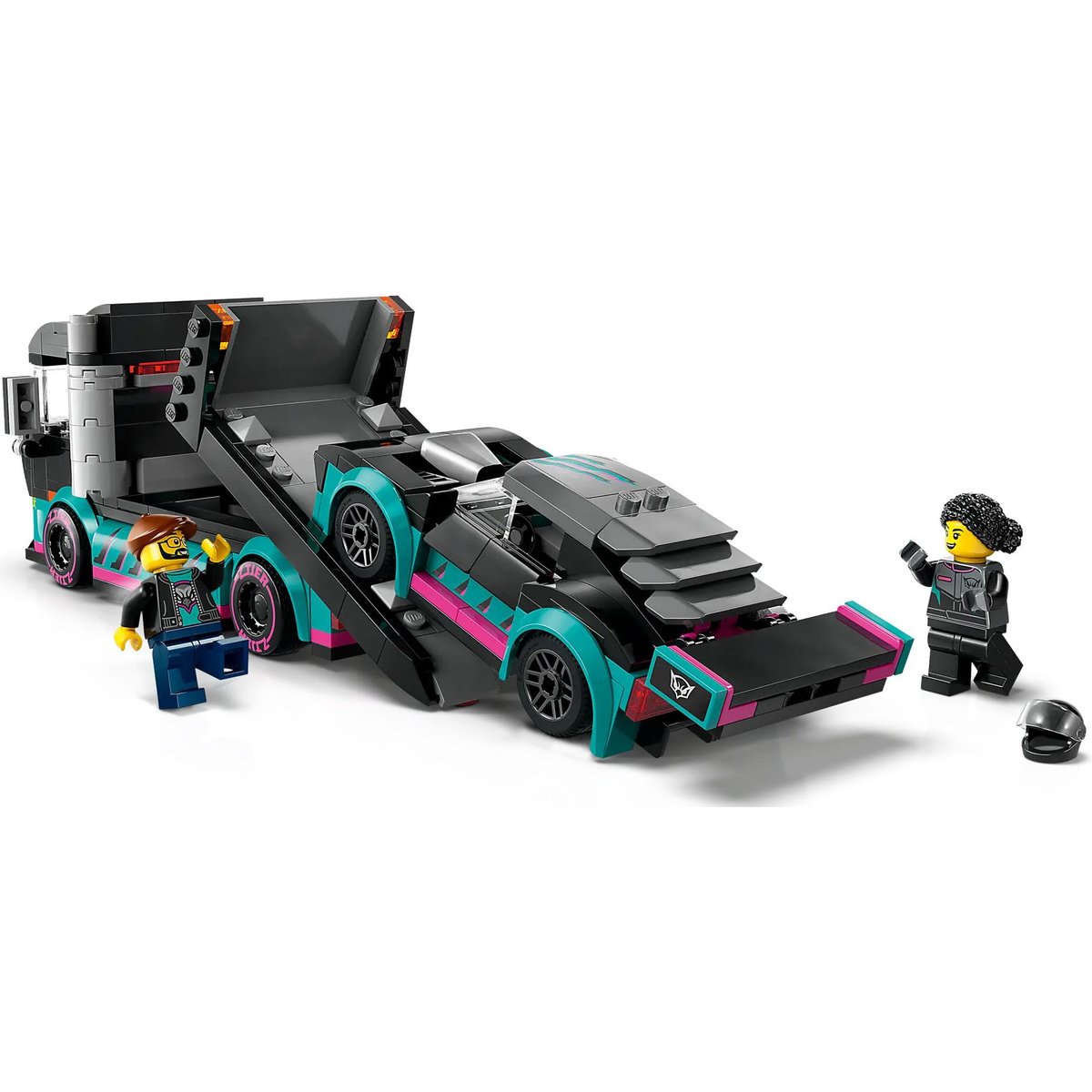 LEGO City - Voiture de course et camion de transport - Set 60406 pour enfants multicolore, LEGO