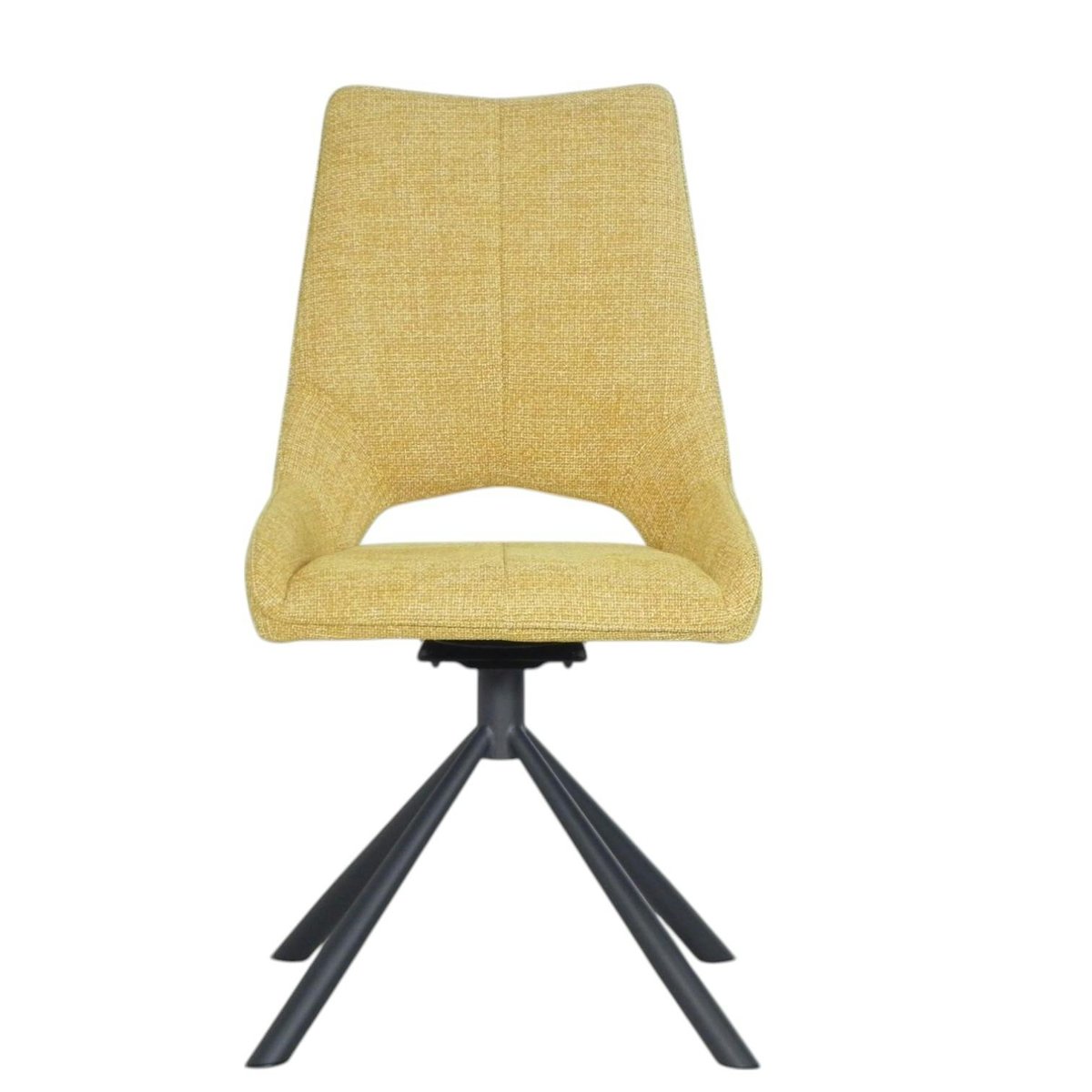Chaise pivotante moderne en tissu (lot de 2) LIGURIE moutarde, PIER IMPORT