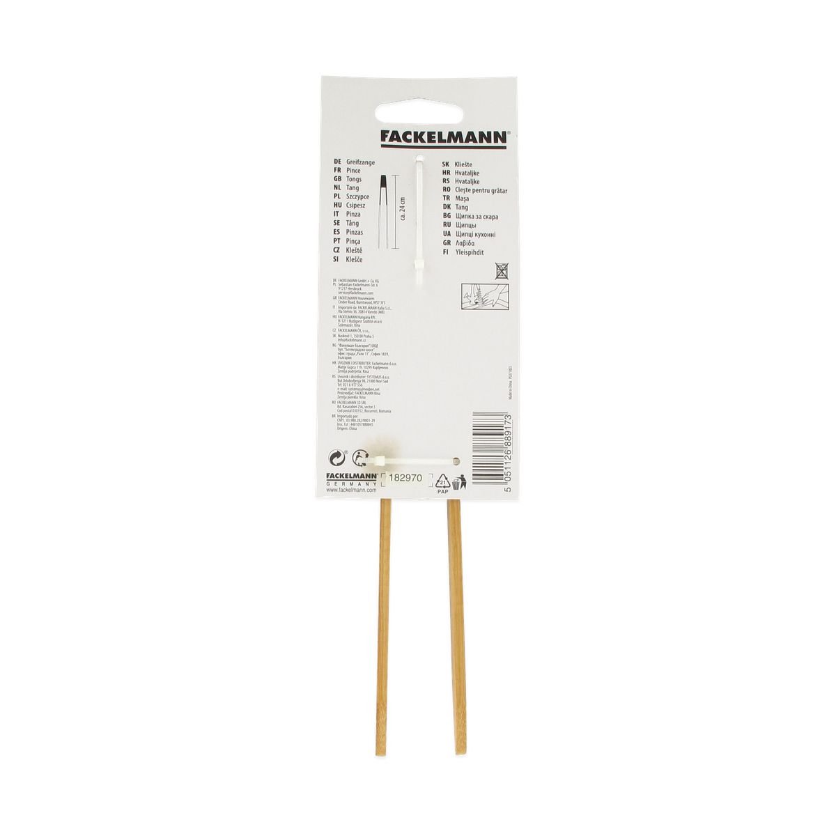 Pince de cuisine aimantée WOOD EDITION rouge,bois, FACKELMANN