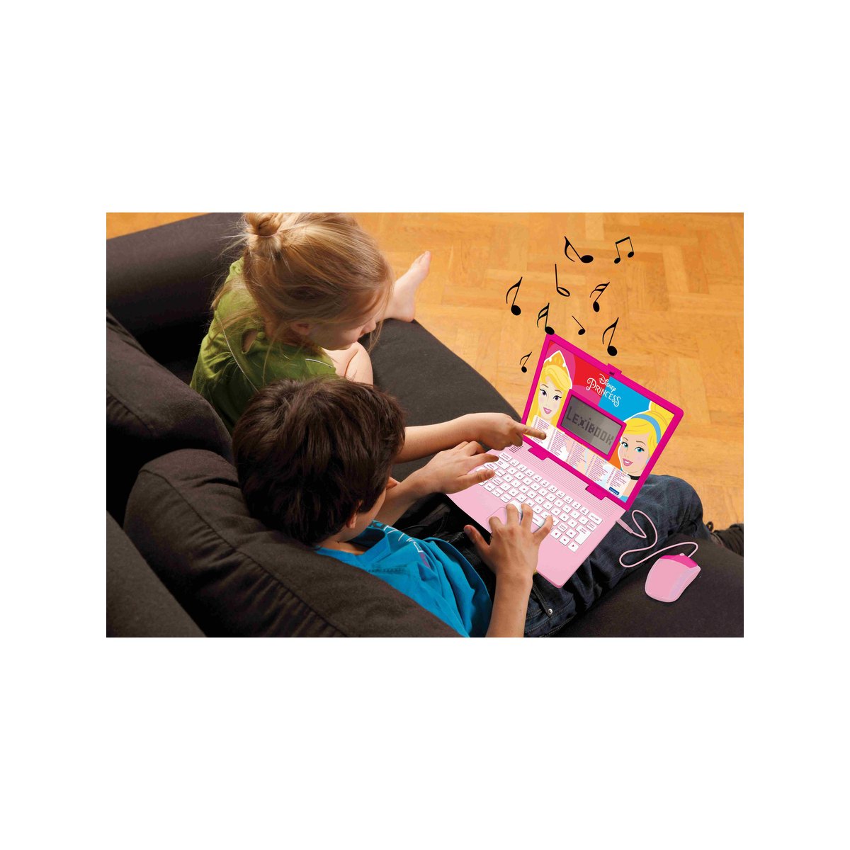 Ordinateur portable éducatif bilingue Disney Princesse français-anglais rose, LEXIBOOK