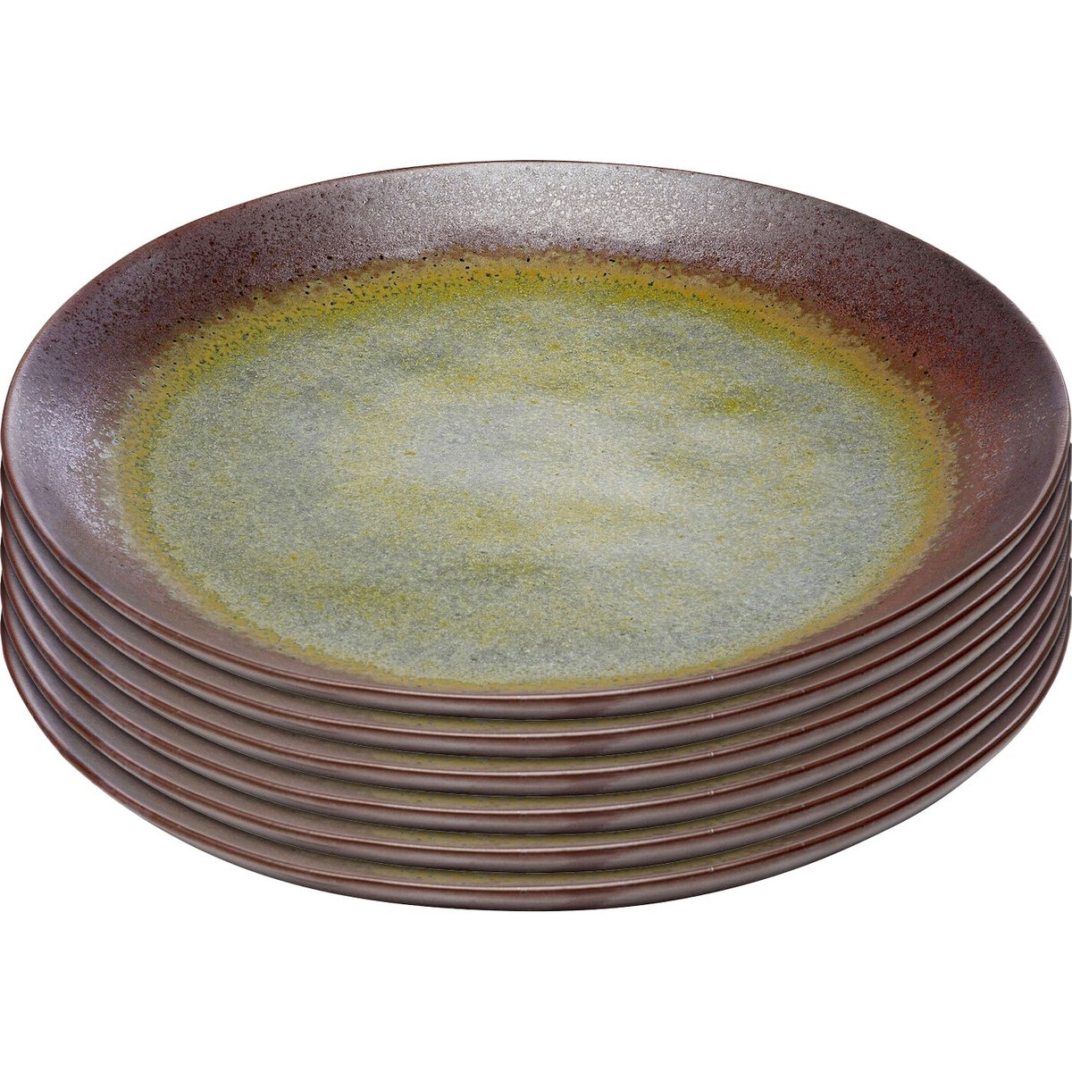 Lot de 6 assiettes plates à dessert, HERMOSA vert, KARE DESIGN