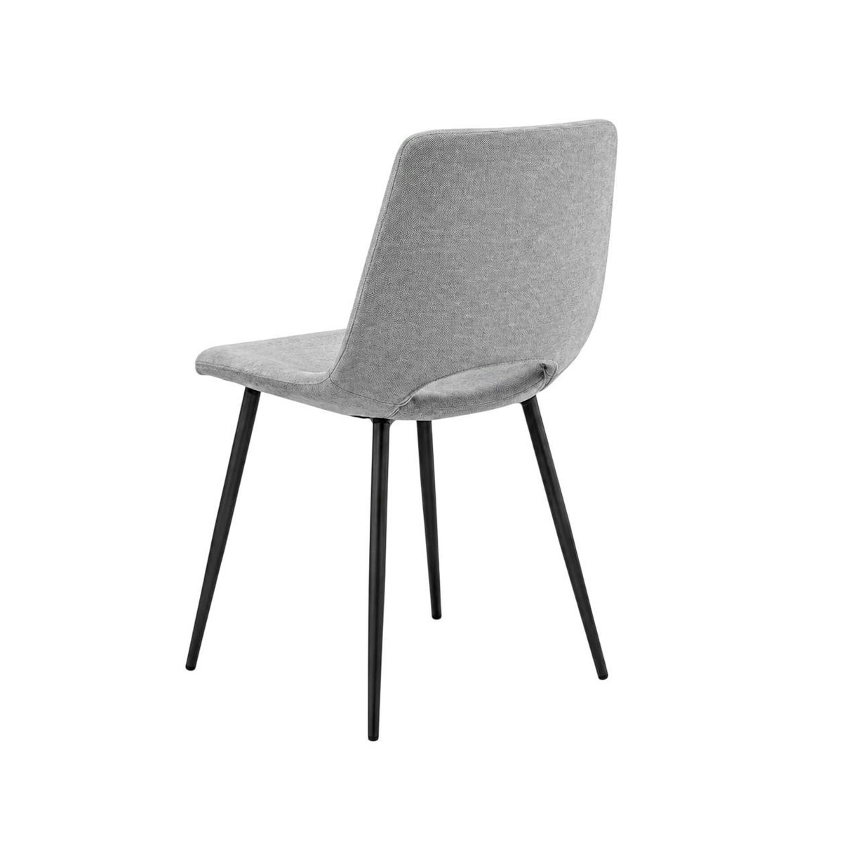 Chaise en tissu, dossier ouvert (lot de 2) LORA gris, PIER IMPORT