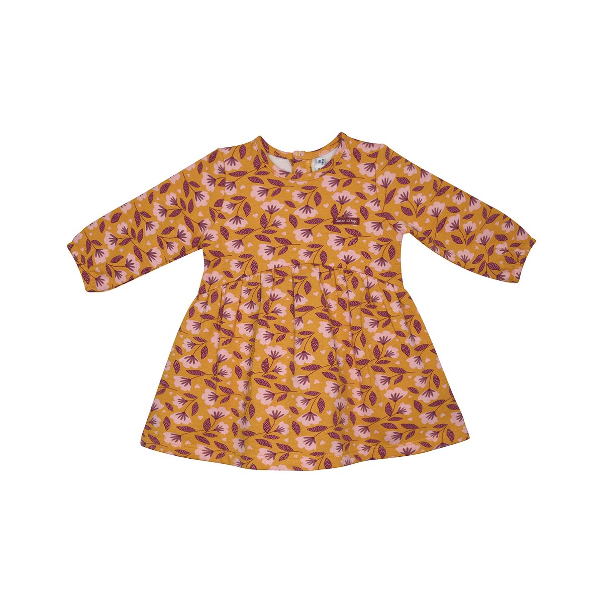Robe collant ivana molleton manches longues bebe blanc, SUCRE D'ORGE