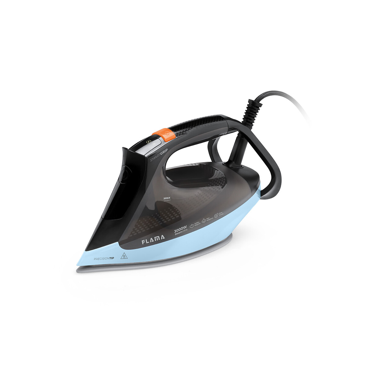 Ferro a Vapor SteamUltra SmartGrip 3000W 5399FL, FLAMA preto/azul, FLAMA