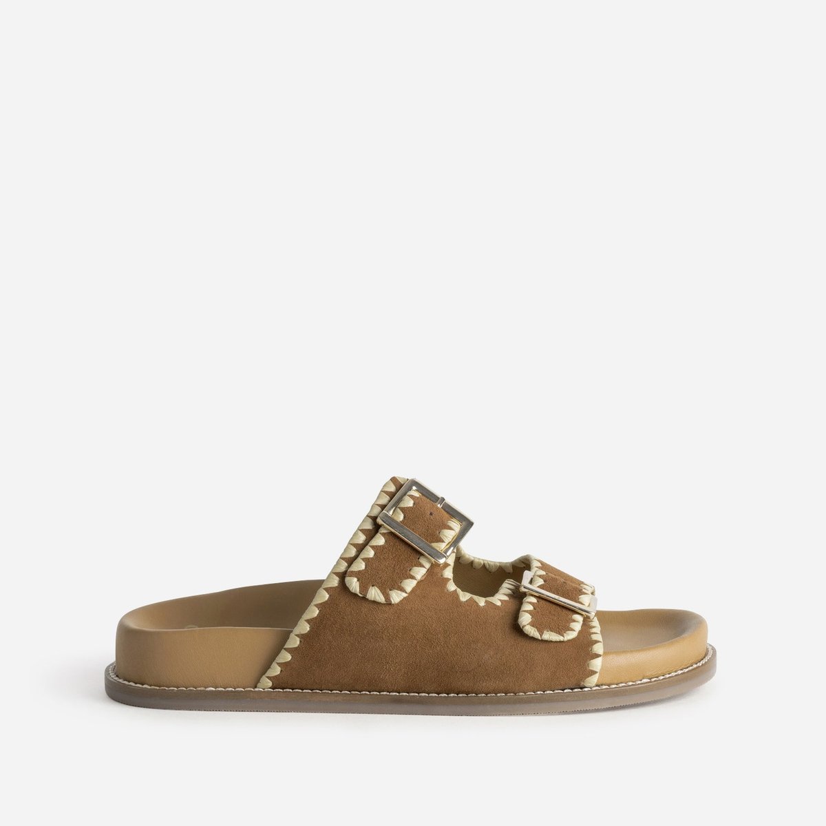 Mule en cuir MAINAO camel, TEXTO