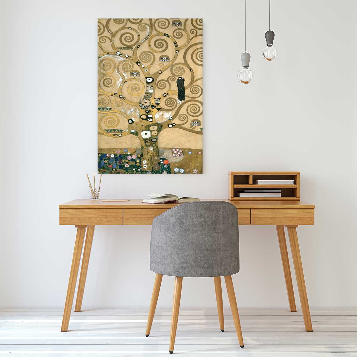 Tableau célèbre L'arbre de vie par Gustav Klimt tableau alu dibond, HEXOA