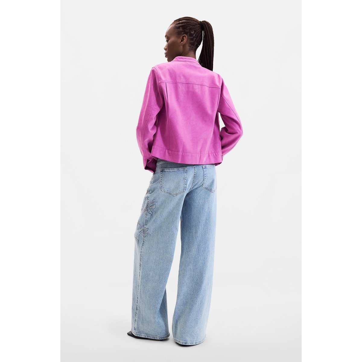 Veste courte effet cuir rouge, DESIGUAL