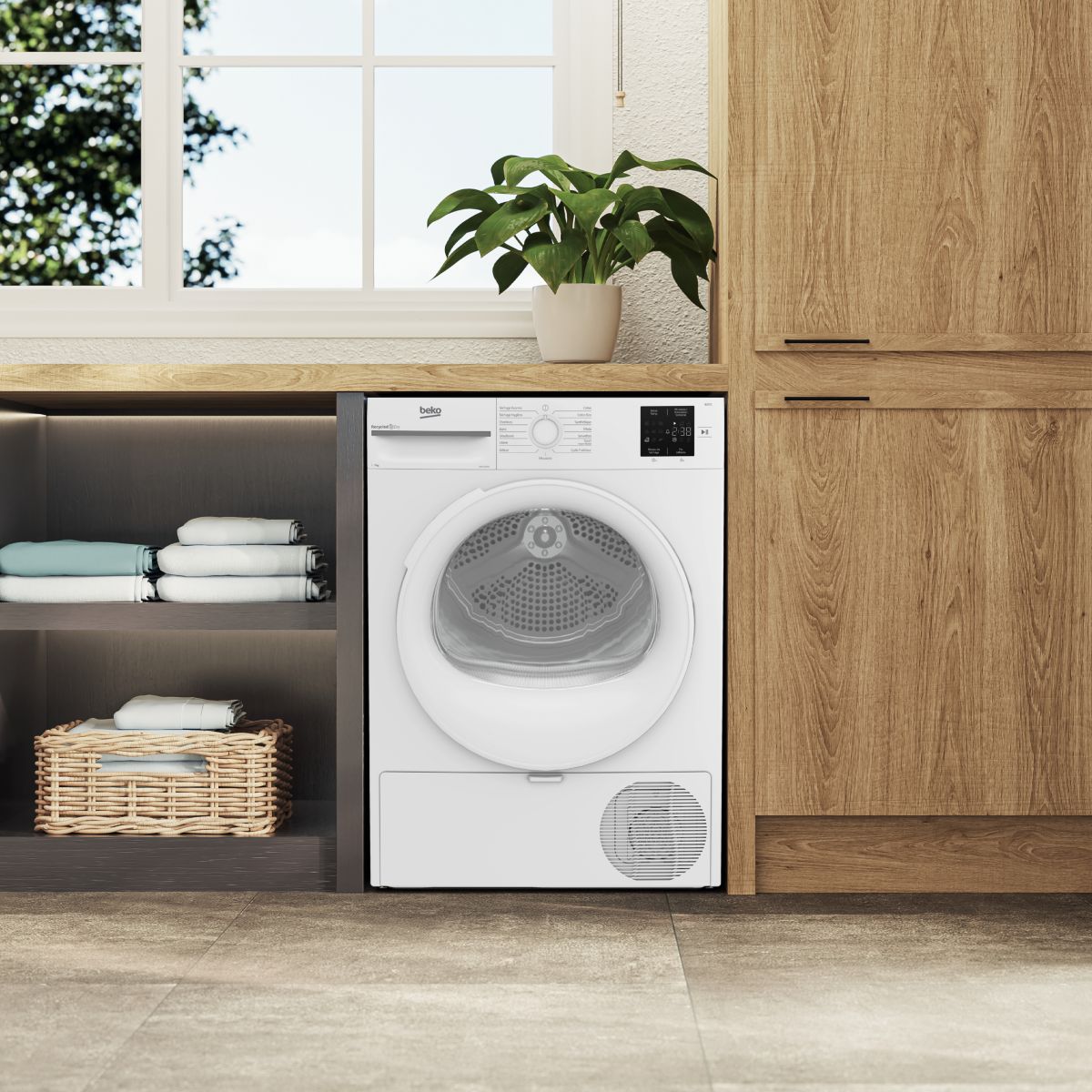 Sèche linge pompe à chaleur D3H17D91W couleur unique, BEKO