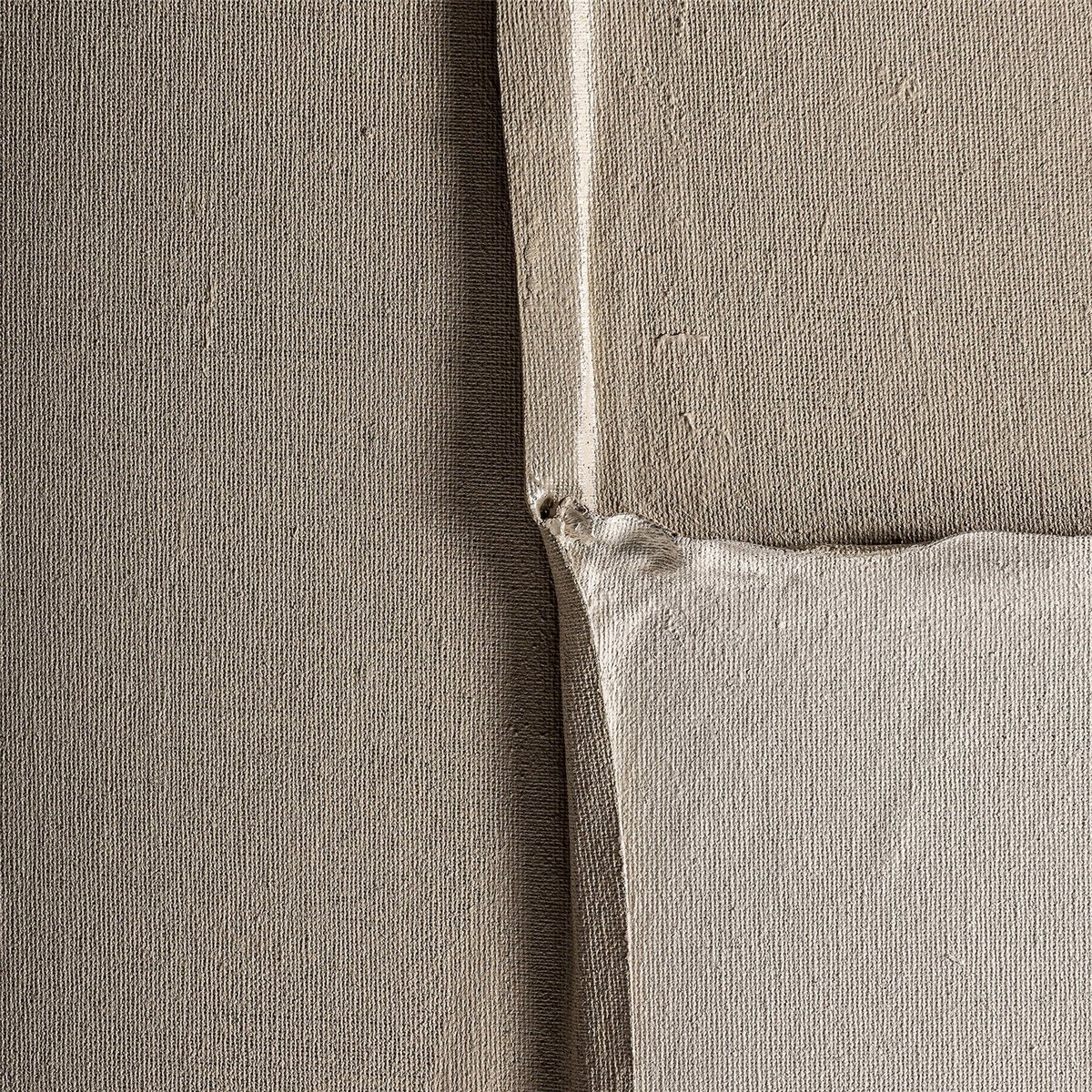 Toile abstraite en relief beige et tons bruns, RECOLLECTION