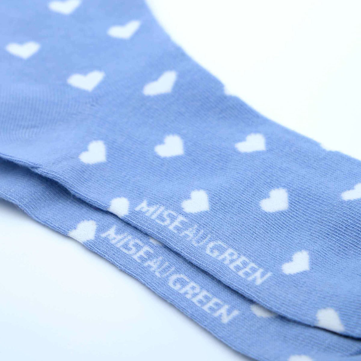 Chaussettes cœurs Guilio bleu ciel, MISE AU GREEN