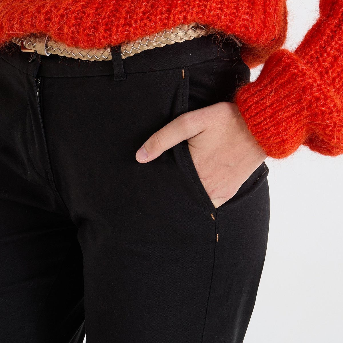 Pantalon chino noir, GRAIN DE MALICE