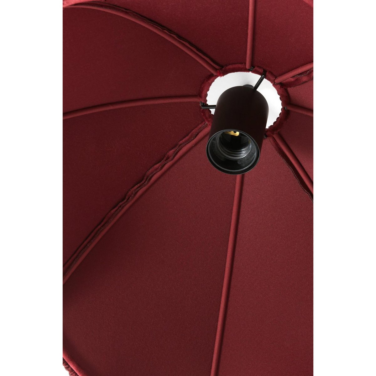 Lampe Suspendue Raphia MALACIA rouge foncé, LIGHT & LIVING 