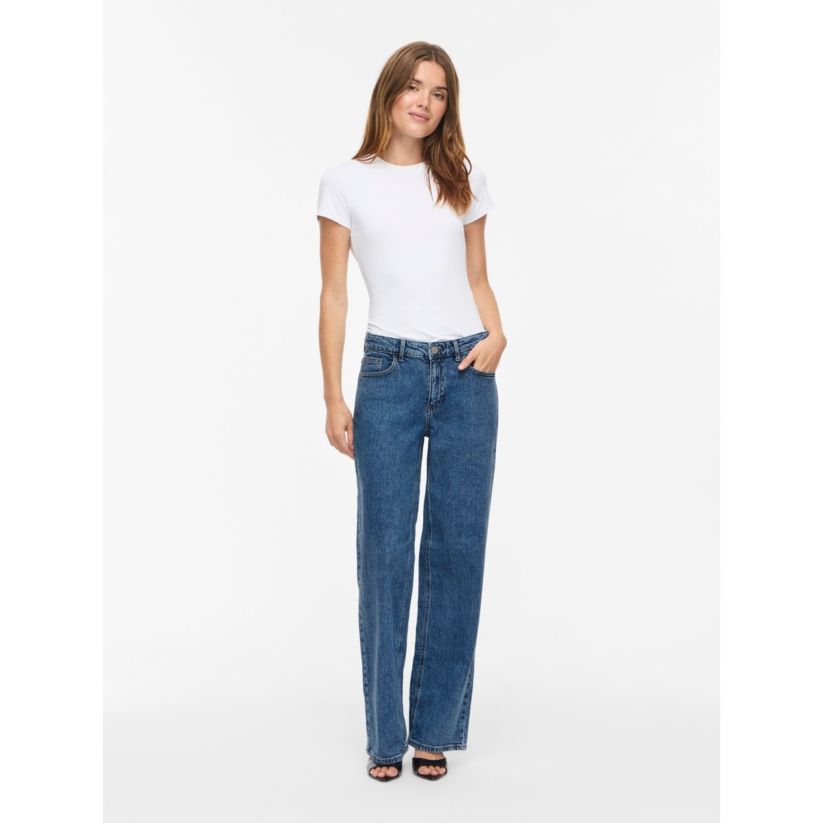 Jean Droit bleu - medium blue denim1, VILA