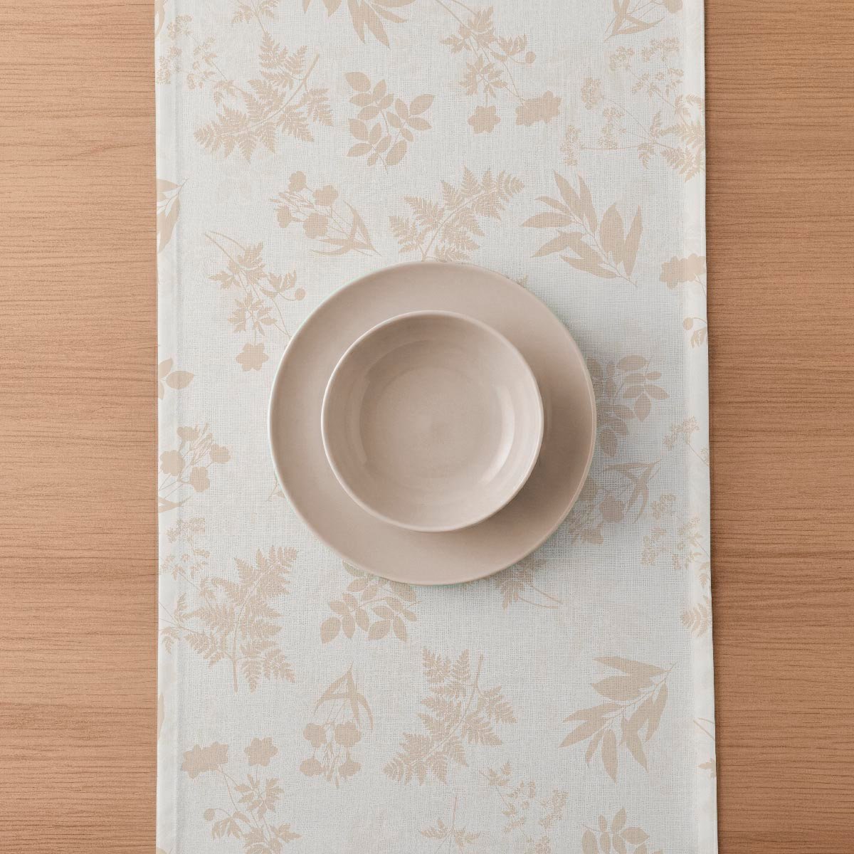 Chemin de table en coton Sienna écru, NAF NAF HOME
