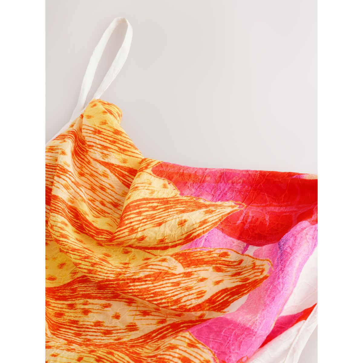 Robe longue à col drapé avec bretelles collection kew tropical, NEXT