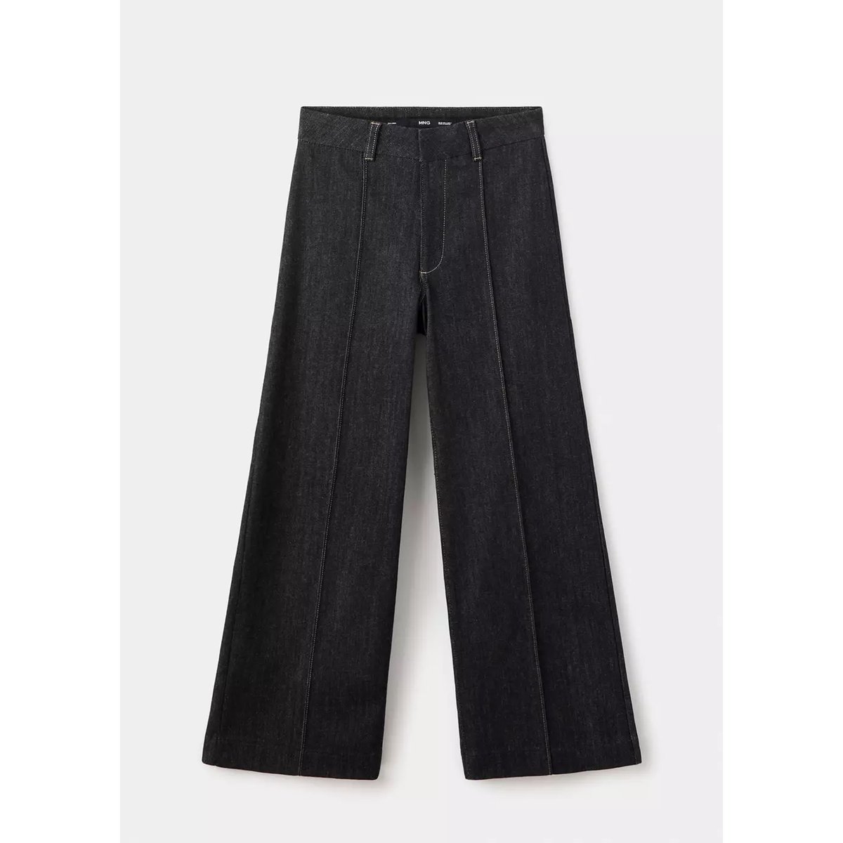 Jean Newmom confort taille haute noir, MANGO