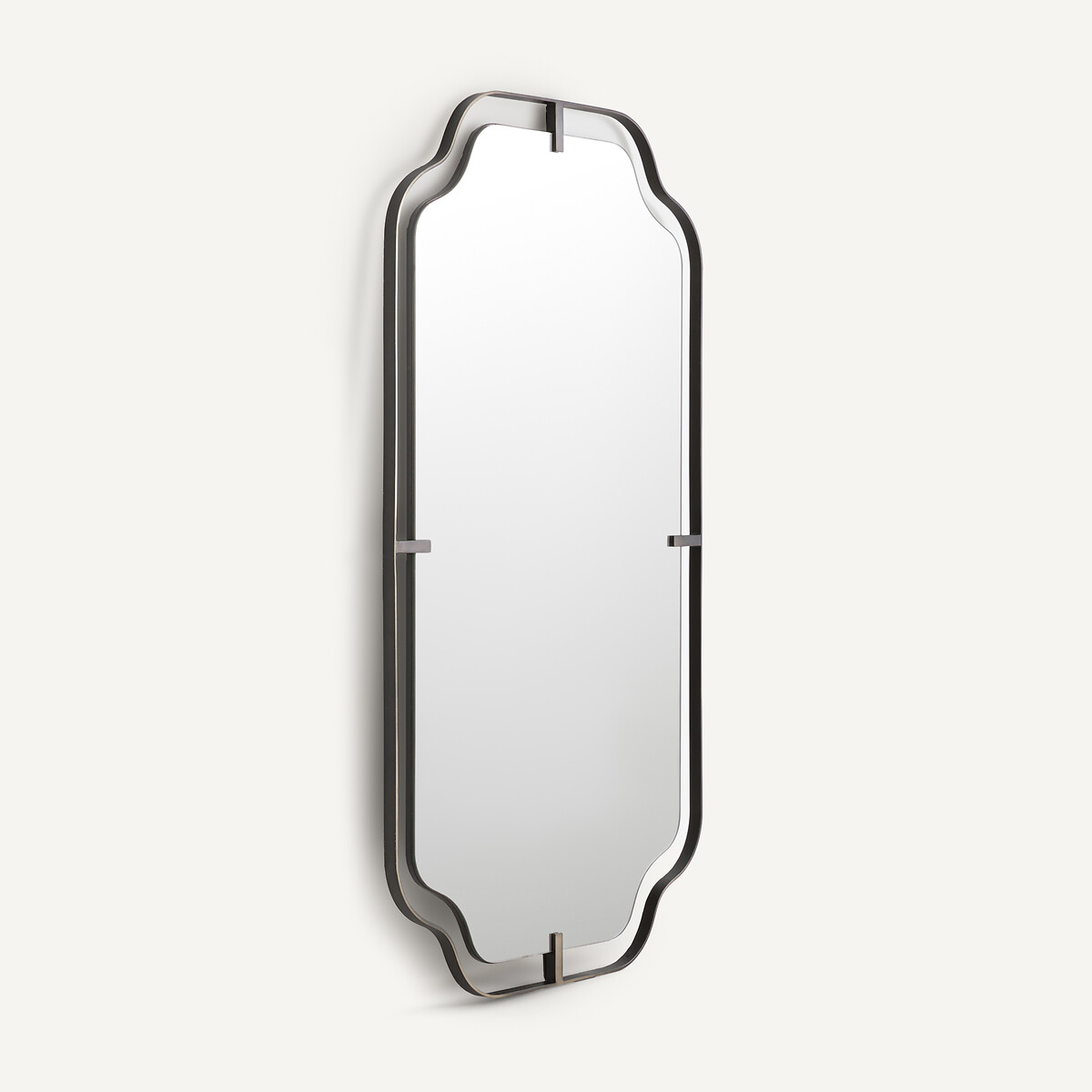 Miroir style années 30, en métal fer gun métal, hauteur 110 cm, EYLEEN gun métal, AM.PM
