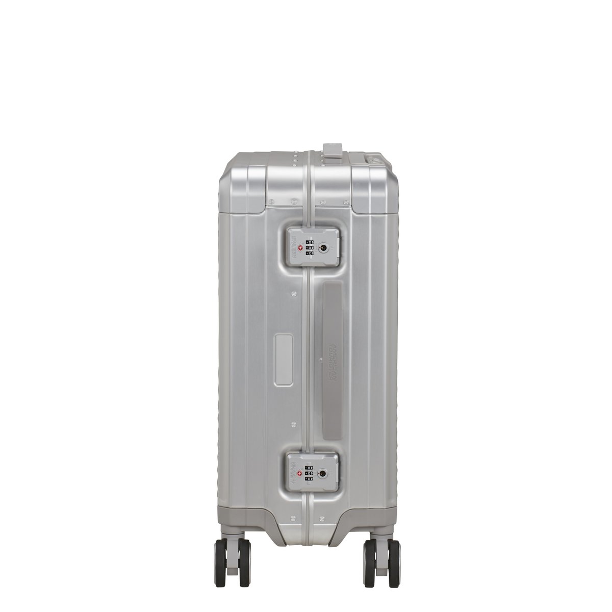 Soundbox alu valise 4 roues taille S silver, AMERICAN TOURISTER