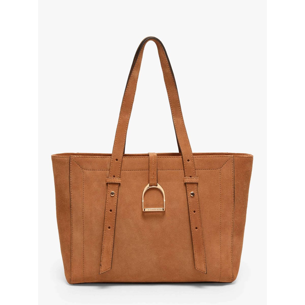 sac porté épaule Altesse suede cuir camel, ETRIER