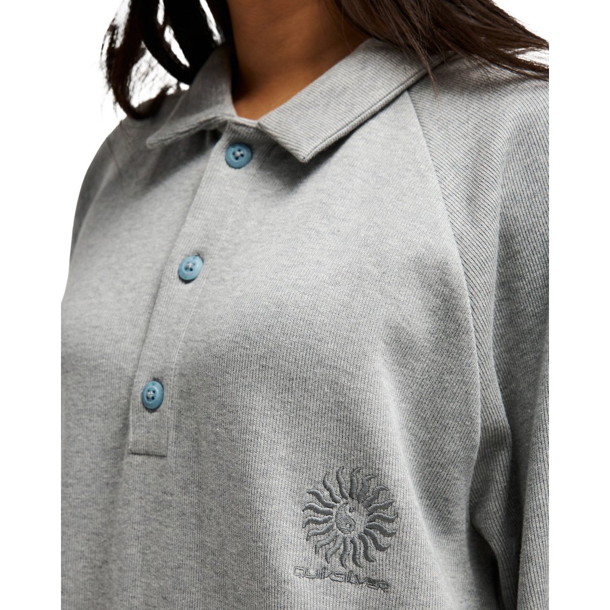 Robe longue polo ASSINIE gris light grey heather, QUIKSILVER