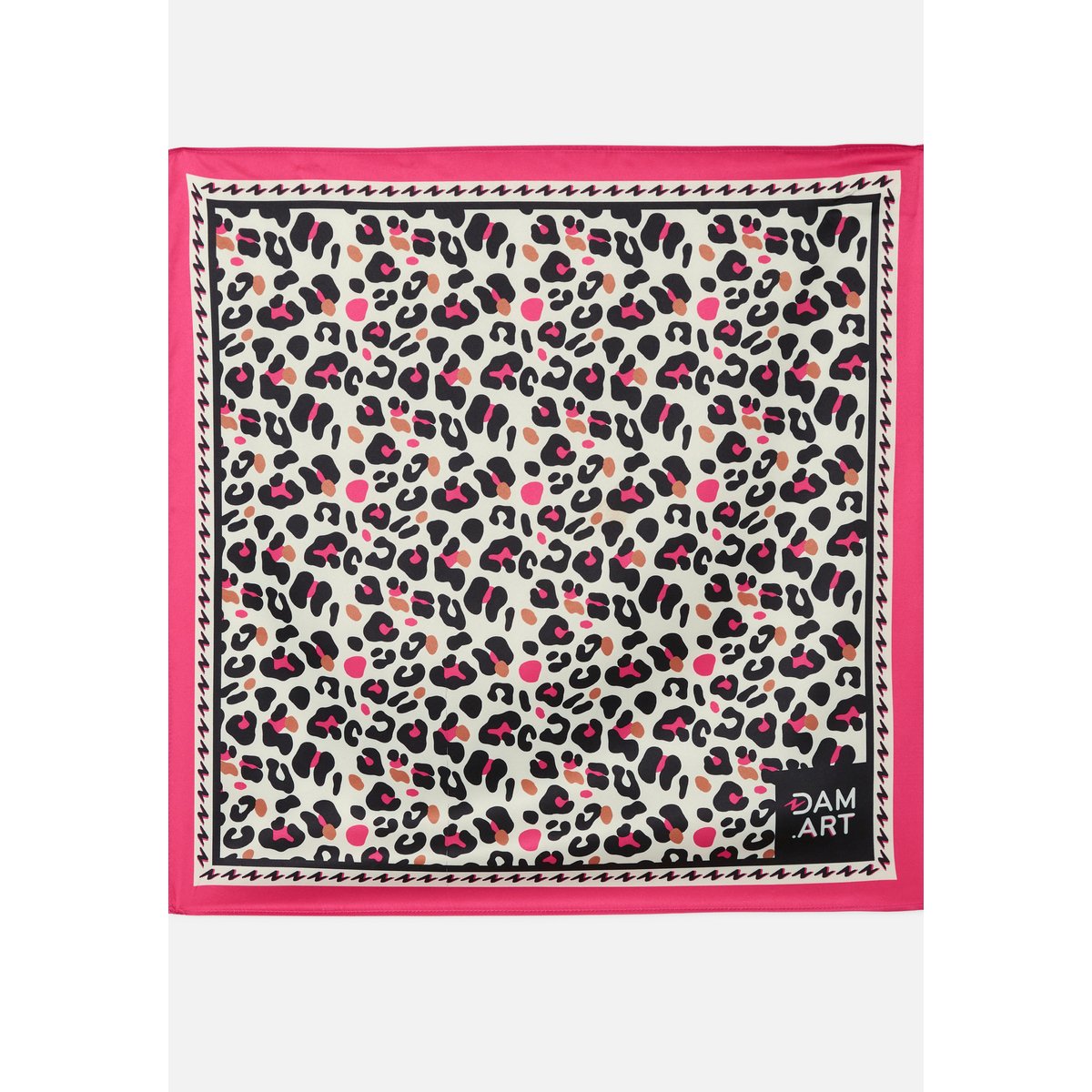 Foulard carré blanc écru animalier, DAMART