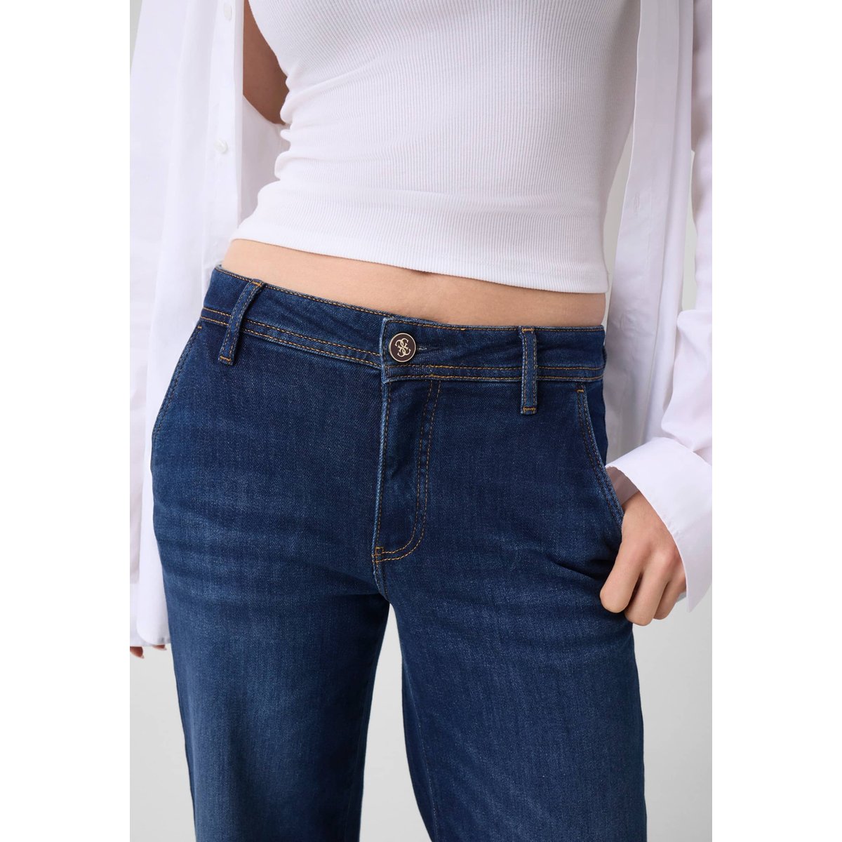 Jean Zoya Wide Leg bleu foncé, GUESS
