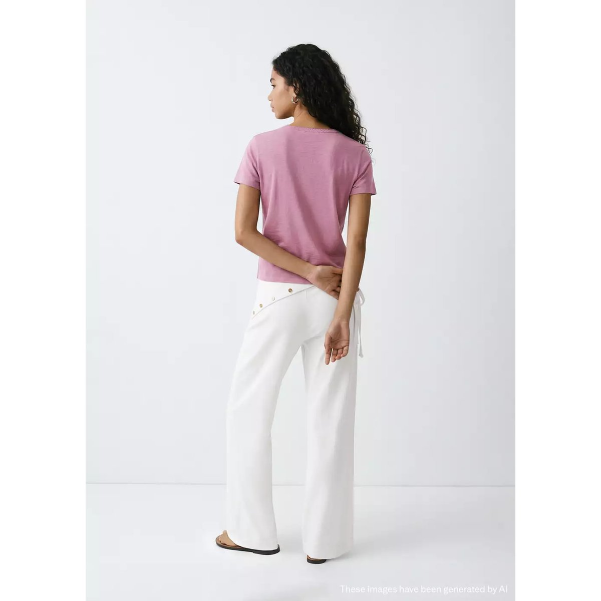 T-shirt 100 % coton rose pastel, MANGO TEEN