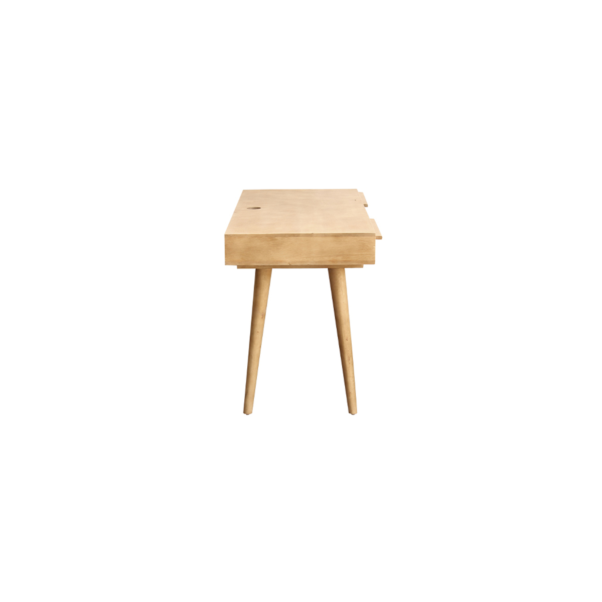 Bureau avec rangements 2 tiroirs ethnique bois manguier massif gravé L120 cm KAFFIR bois brut, MILIBOO