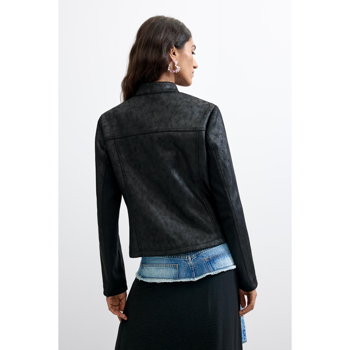 Blouson effet cuir noir, DESIGUAL