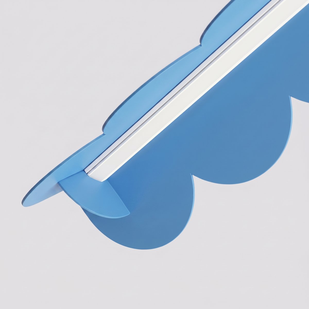 Suspension Aluminium Bleu LED 1 Biscuit bleu, EDEN