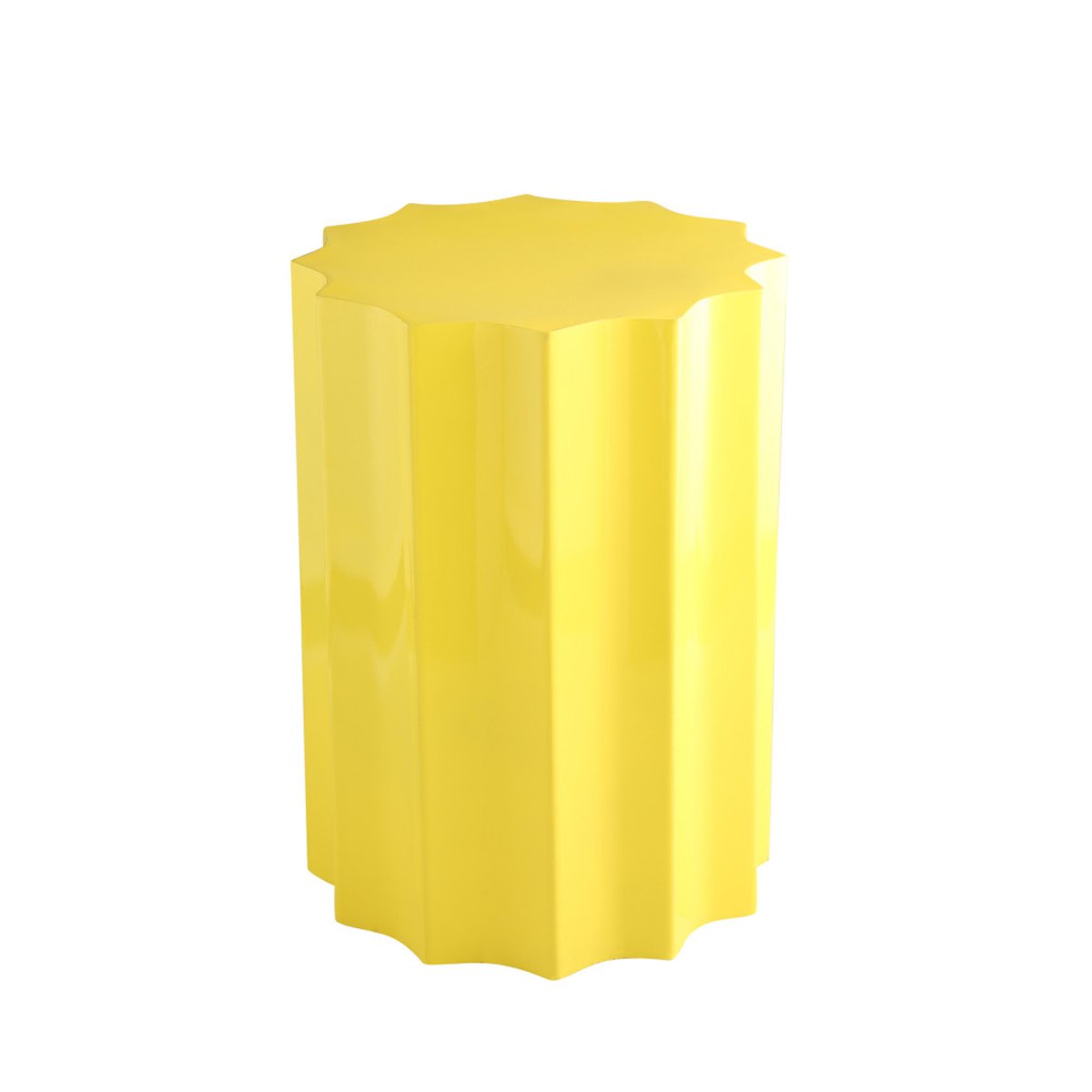 Table d'appoint ronde en aluminium 33,5cm- NEON jaune, DRAWER