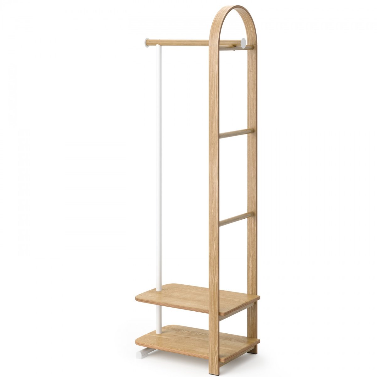 Portant vêtements meuble entrée  BELLWOOD bois clair, UMBRA