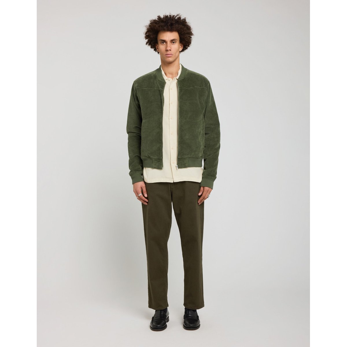 VESTE VELOURS LEAF vert kaki, PULLIN