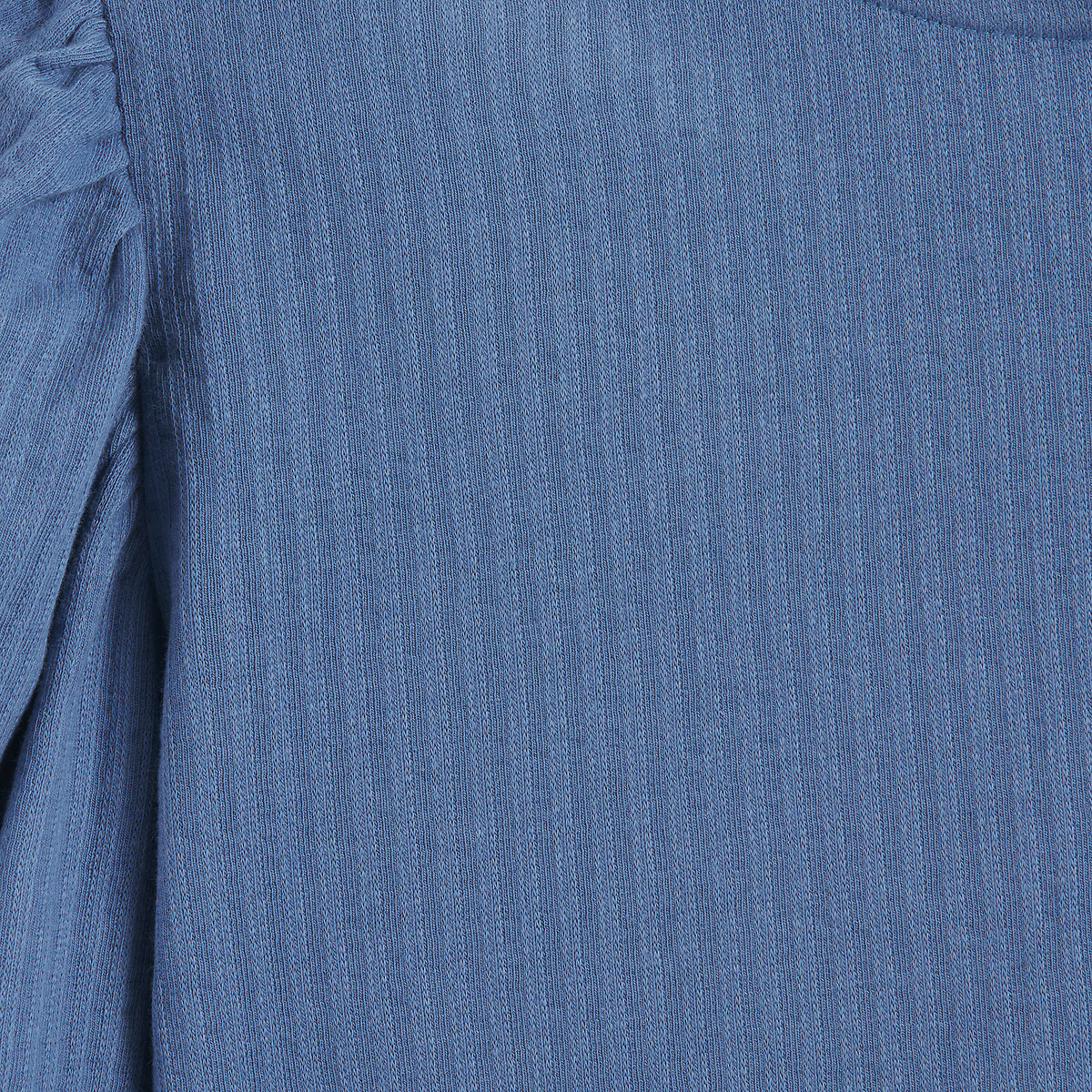 T-shirt com efeito blusa e gola redonda, mangas borboleta azul, LA REDOUTE COLLECTIONS