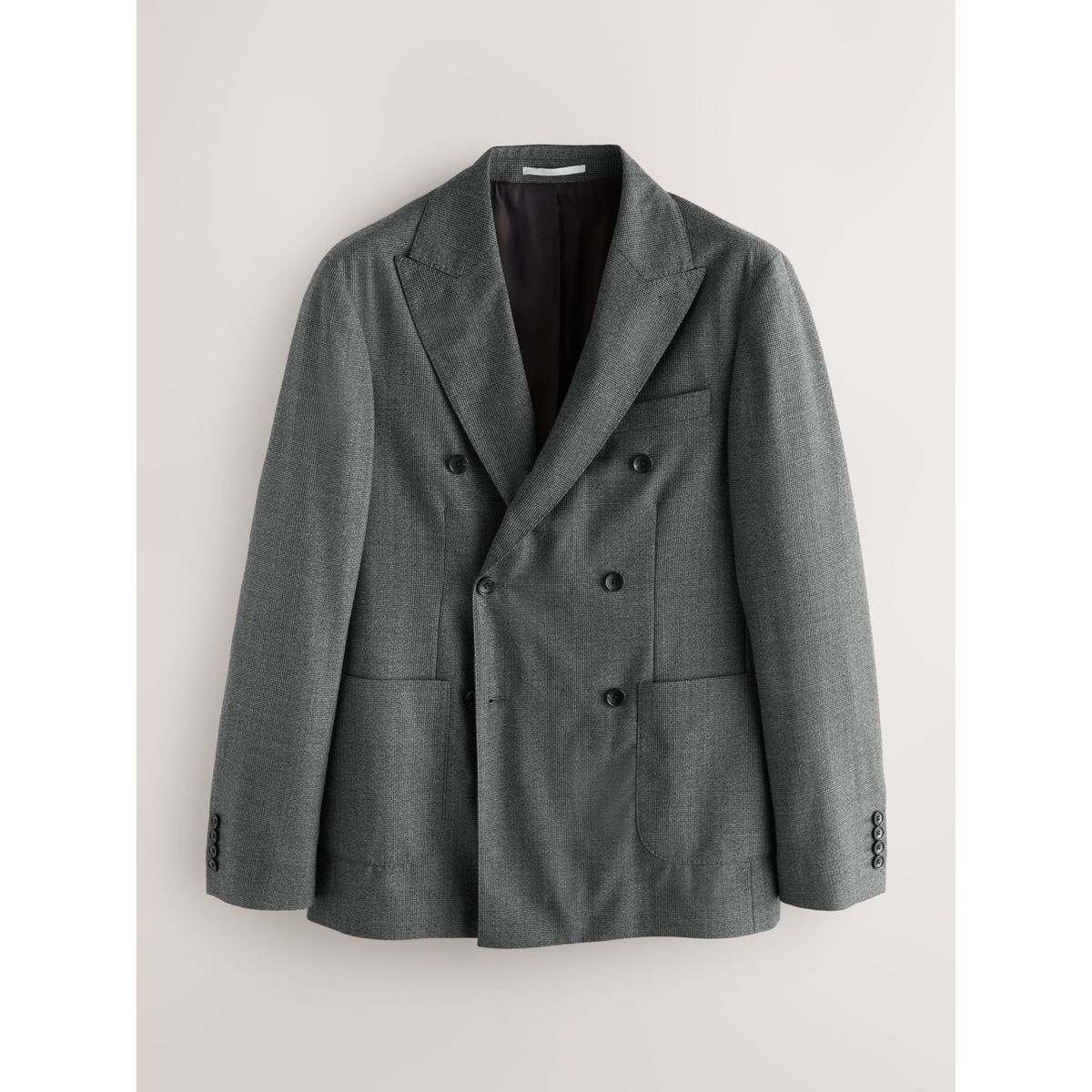 Veste de costume en laine mélangée à carreaux gris, NEXT