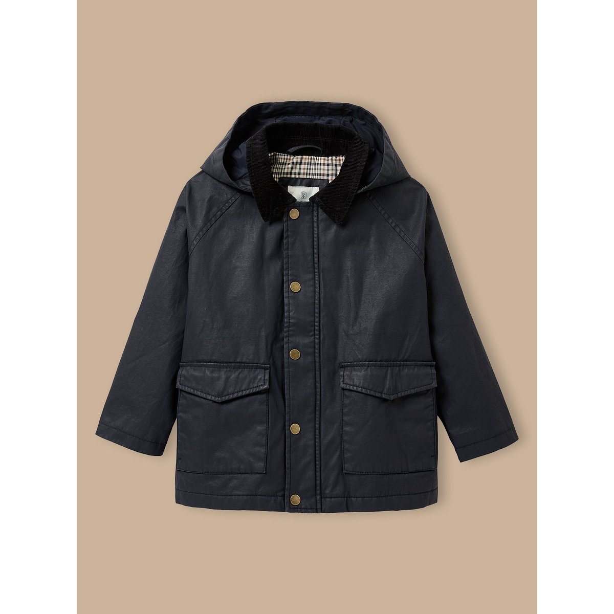 Veste en coton enduit marine, CYRILLUS