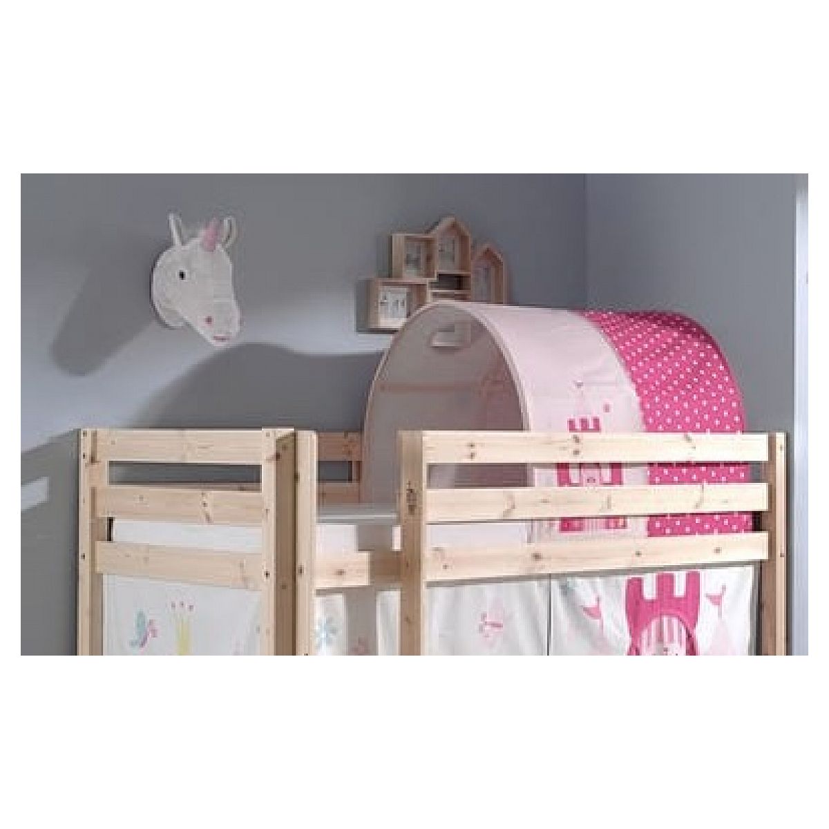 Tunnel de lit Princess pour lit Pino couleur unique, VIPACK